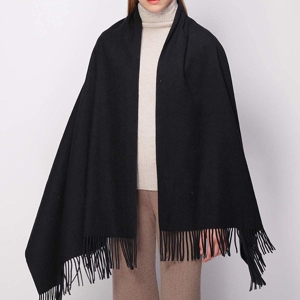 Womens Ciano Scarf Shawls Wraps Black